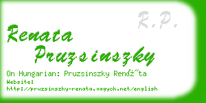 renata pruzsinszky business card